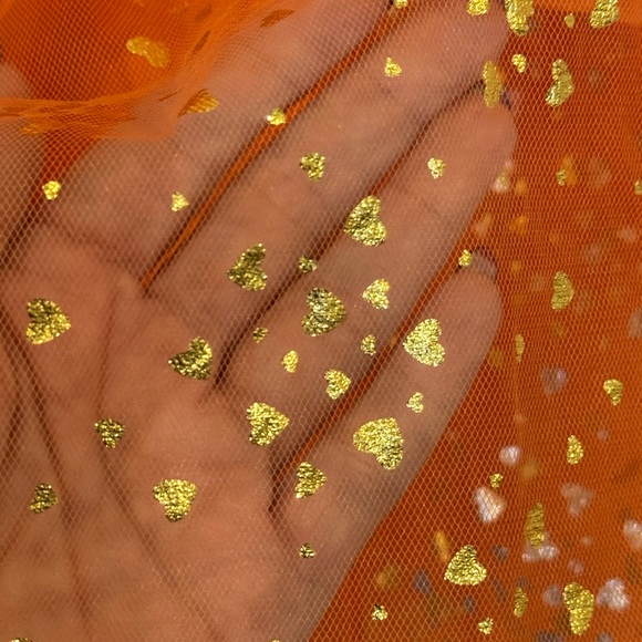 Orange Tulle Easter Dress with 3D Carrot Design sz 120 = girls 5/6. - Picture 8 of 8